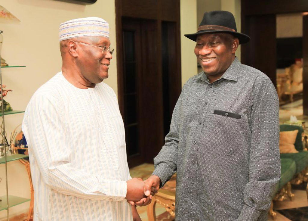 Photos: Atiku visits Jonathan in Abuja