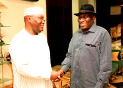 Photos: Atiku visits Jonathan in Abuja