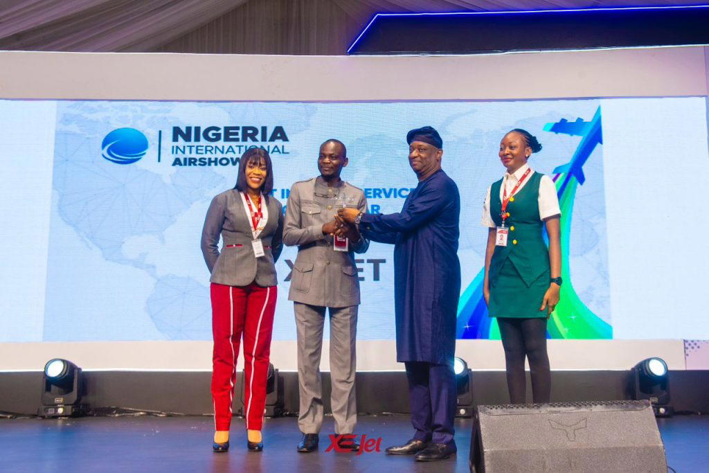 Keyamo presents in-flight service award to XEJet at airshow