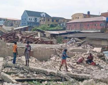 The dust from the Iyana Oworo demolition is yet to settle. Another Lagos community has been pushed into ruin - bulldozers rolled into Oworosonki