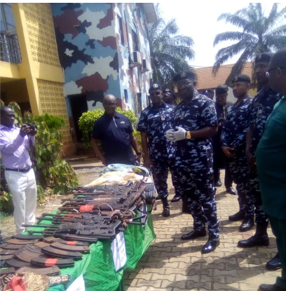 Delta police arrest 627 suspected criminals, recover 144 assorted arms, N36m ransom