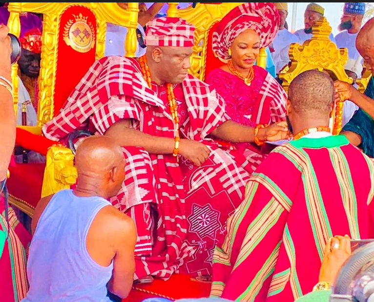 Photos: Ministers, Senators in Oyo as Alaafin confers chieftaincy title on Seyi&nbsp;Tinubu