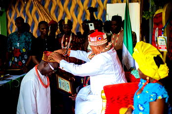 Owaza pipeline host community confers chieftaincy title on Okunbo, PINL project director