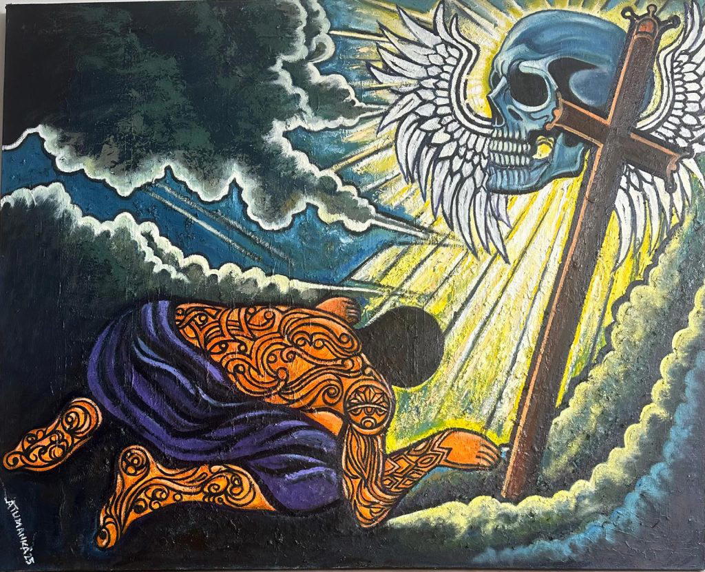 "Gratitude" (Oil on canvas, 48”x 60”, 2025). By Fidelis Ugochuku Atumah Abiamuwe (Atumakanism Afrikanism).