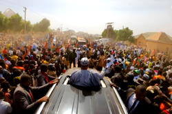 Mammoth crowd welcomes Governor Lawal in historic visit to Dansadau