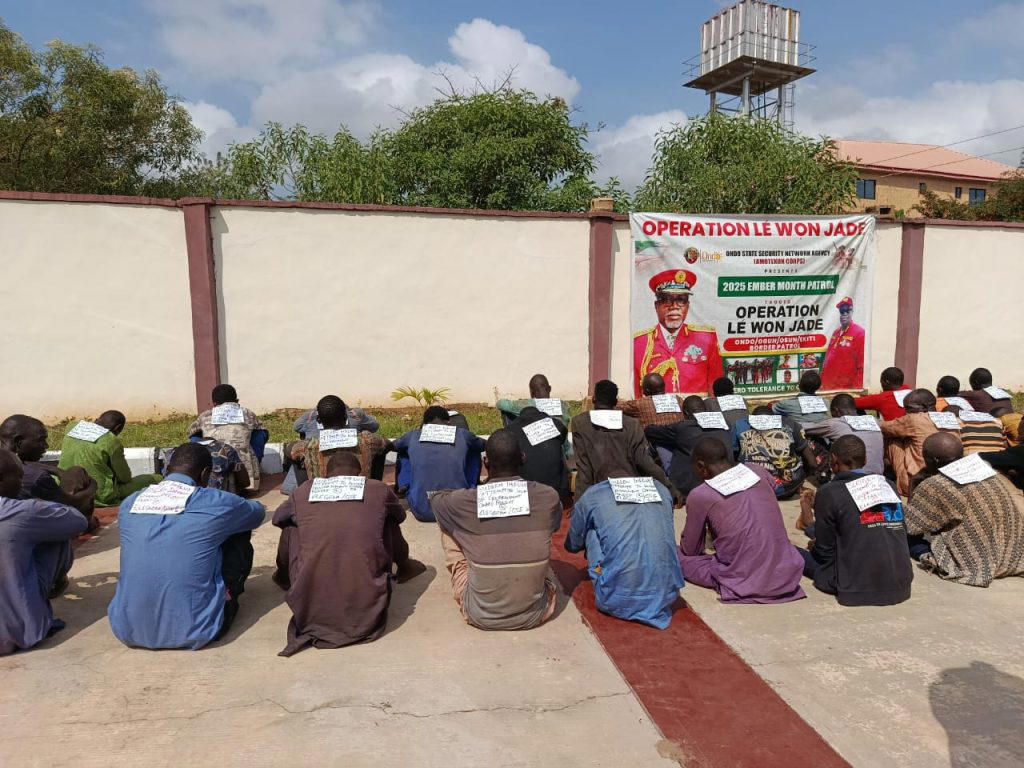 US Airstrikes: Ondo Amotekun arrests 39 suspected terrorists fleeing Sokoto