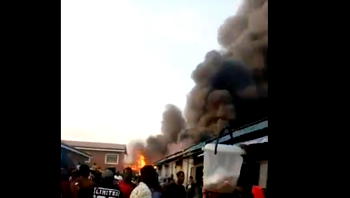 Video: Fire guts Arena market in Lagos