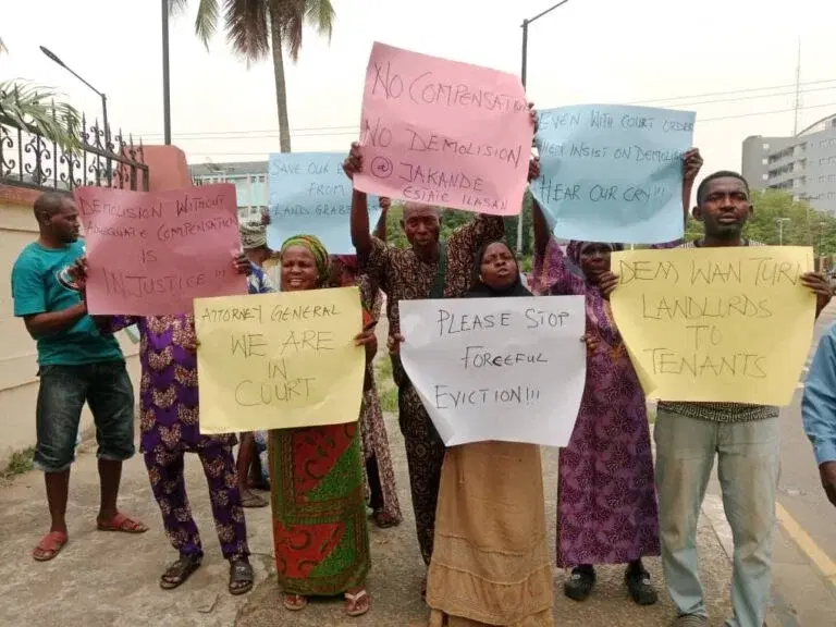 Demolition: Jakande Estate residents stage protest at Lagos Assembly