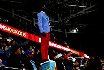 DR Congo’s human statue becomes AFCON’s most famous fan