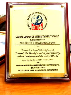 Kester Ifeadi Bags Global Leader of Integrity Award for Advancing Africa’s Infrastructure