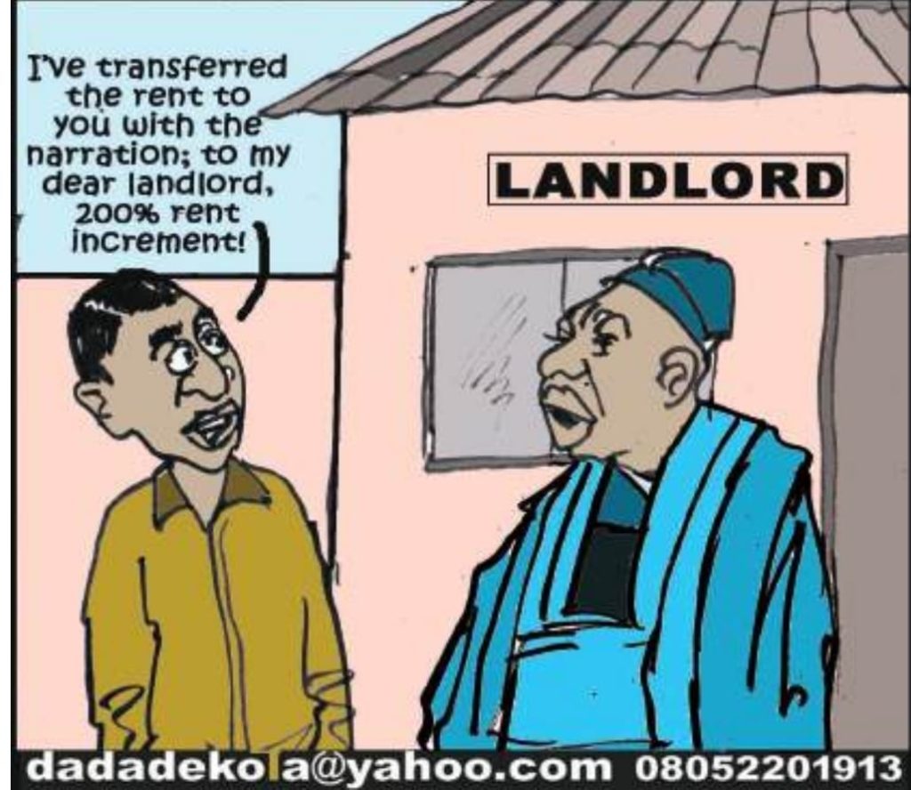 Cartoon: Lagos landlord and tenant tax affairs