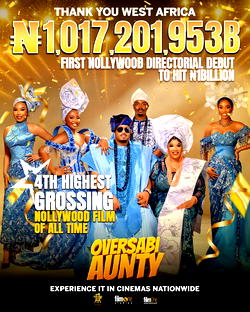 Toyin Abraham’s Oversabi Aunty crosses ₦1 billion at Box Office