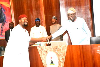 Tinubu swears in Peter Eze as FCC commissioner, inaugurates 37 members