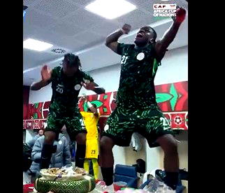Video: Super Eagles players in victory dance