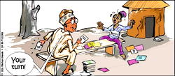 Cartoon: ‘Sir, play another card na’