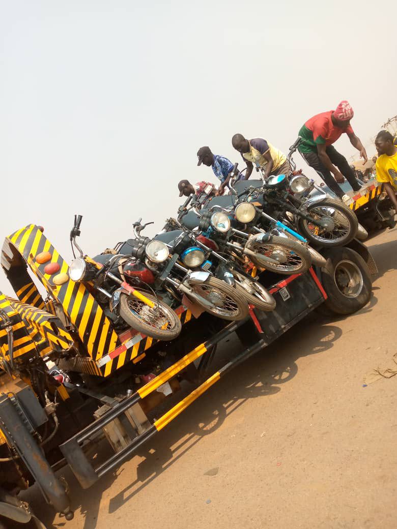 FCT police impound 21 commercial motorcycles, arrest riders over ban violation