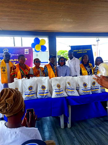 100 benefit from Lagos Ikoyi Diamond Lions Club Hunger Week outreach