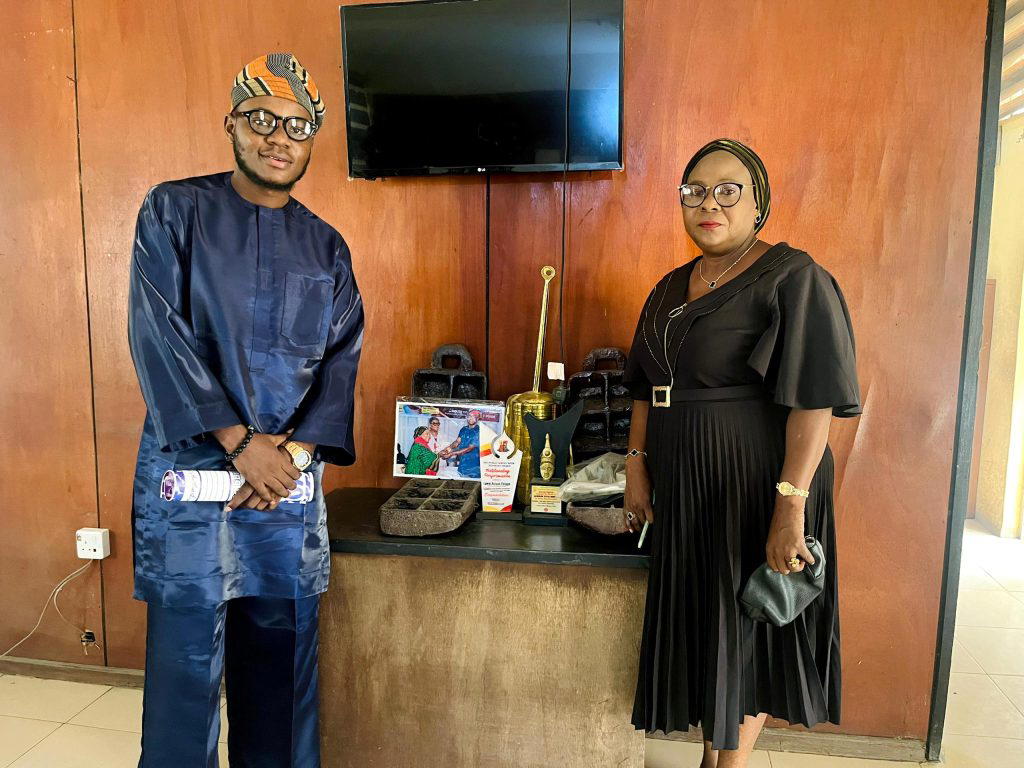 The creative director-Akinkuolie Damilare Elijah & the Oyo state Director of culture- Mrs Lawal