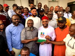 Umahi’s son Osborne, picks APC chairmanship form in Ebonyi