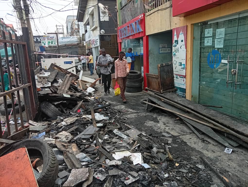 Ikeja Computer Village Fire: Traders appeal to Sanwo-Olu for financial support, blame power surge