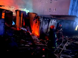 Midnight fire destroys Ajegunle Shopping Complex