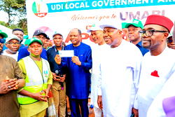 Mammoth crowd as Gov Mbah’s Chief of Staff registers with APC