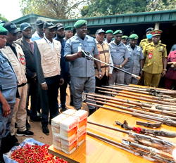 Ogun Customs intercepts arms, ammunition, explosives, others worth N721.45m