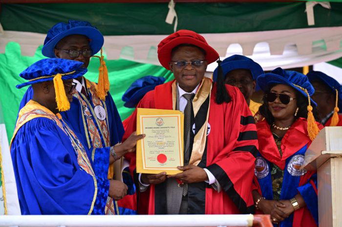 Why we conferred honorary doctorate on Gov Otu – Modibbo Adama varsity