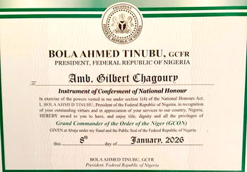 Tinubu confers GCON on Lebanese-Nigerian businessman Gilbert Chagoury