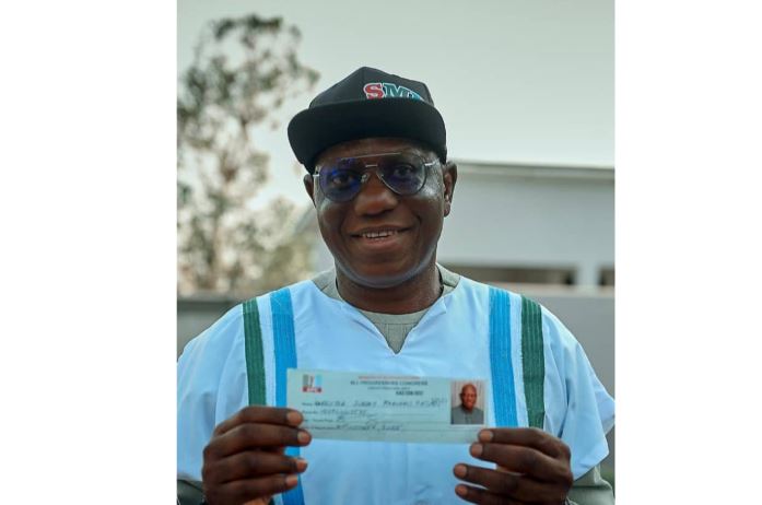 APC presents membership card to Senator Katung