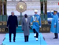 Video: Tinubu stumbles briefly during reception parade in Türkiye