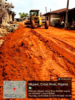 Senator begins construction of 2km road in C’River community