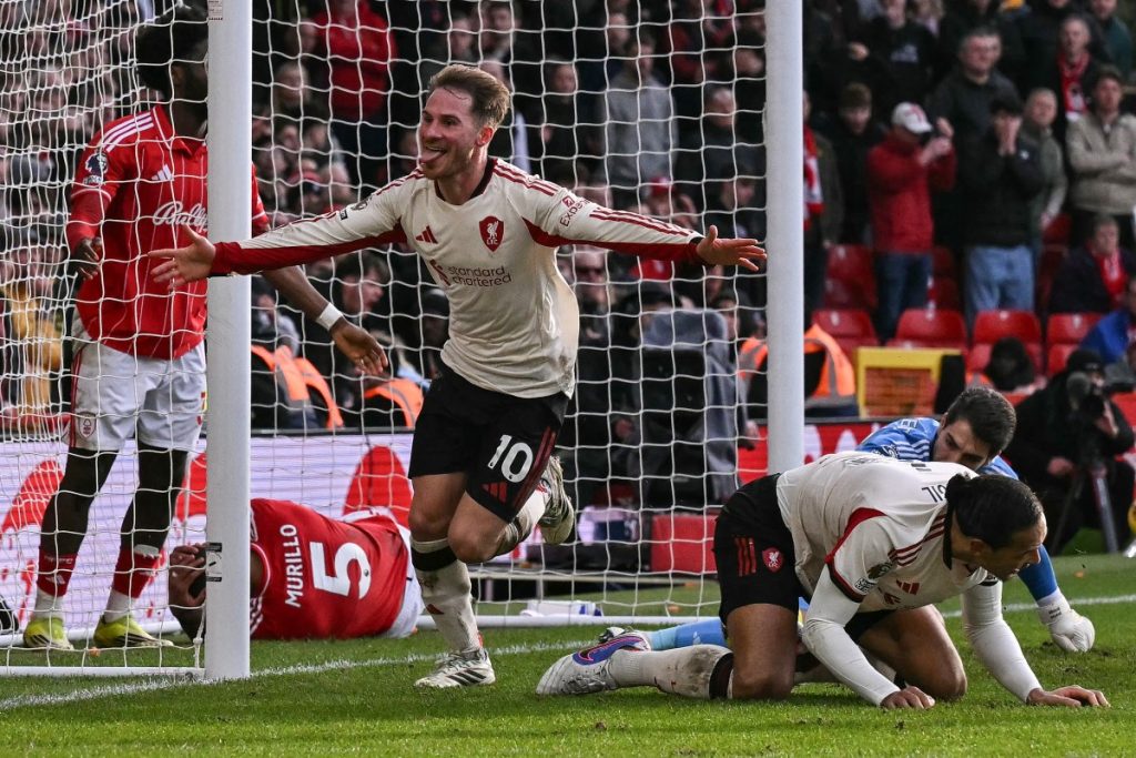 Mac Allister snatches late winner as Liverpool edge Nottingham Forest 1–0