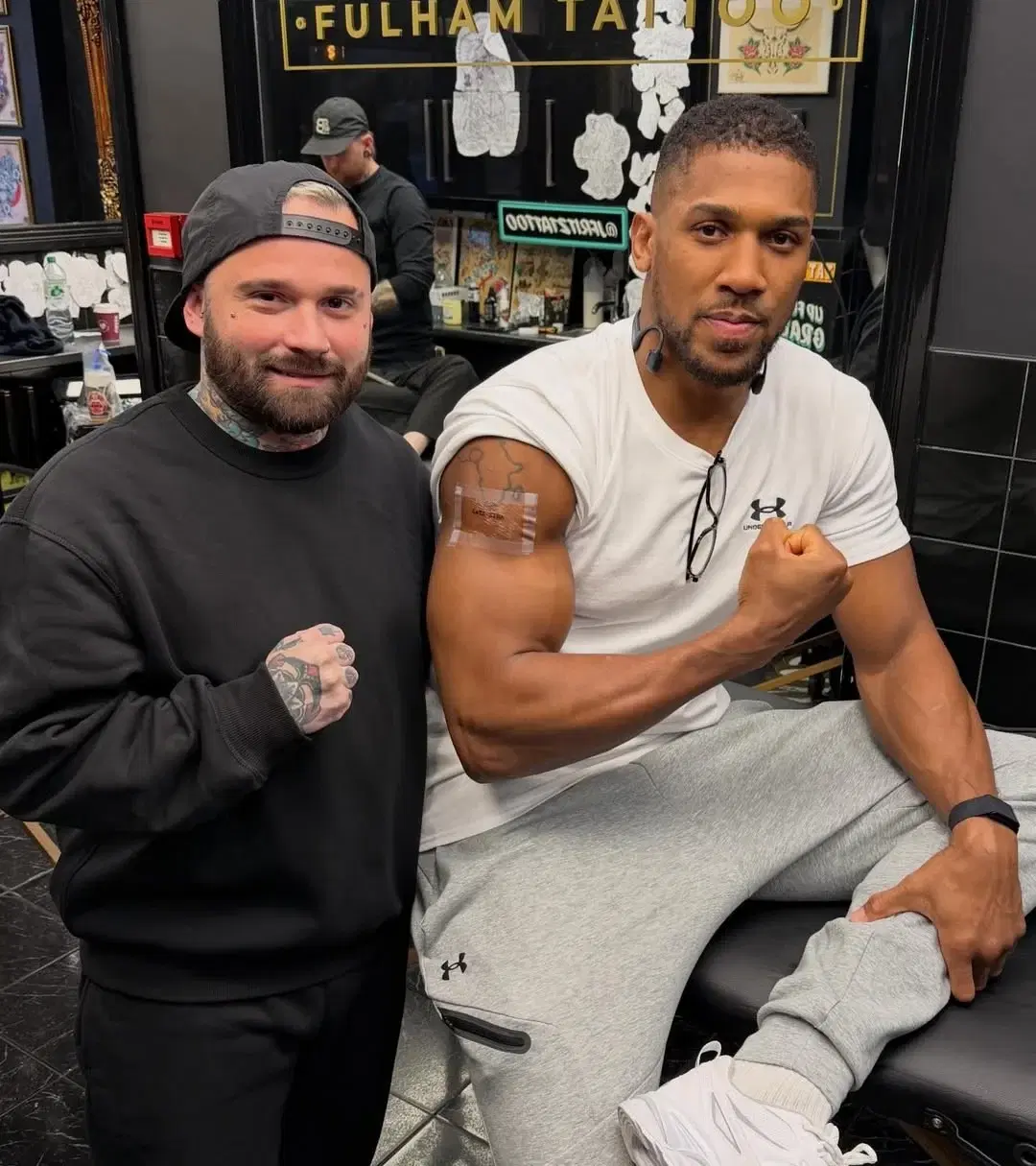 Anthony Joshua honours late friends with tattoos after Ogun crash