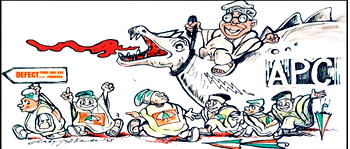 Cartoon: APC, PDP, ADC, EFCC, NNPC, ETC ... - Spot the difference