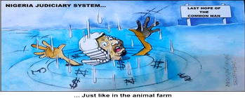 Cartoon: ‘Judiciary’s dollar pool; sorry, swimming pool!’