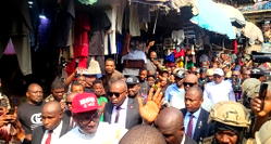 Soludo visits Onitsha Market, commends traders for taking back their ay