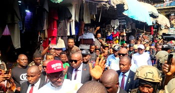 Soludo visits Onitsha Market, commends traders for taking back their ay