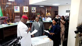 INEC swears-in new REC, Chukwu Joseph