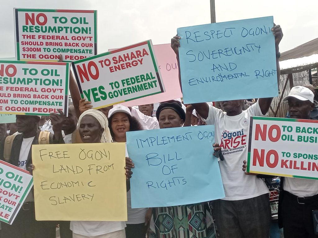 17 Ogoni communities protest resumed oil exploration