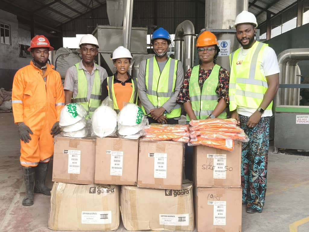 NSE boosts workplace safety, donates safety kits to plastic recycling plant in Port Harcourt