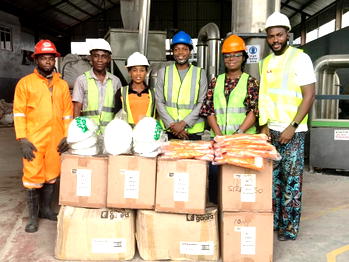 NSE boosts workplace safety, donates safety kits to plastic recycling plant in Port Harcourt
