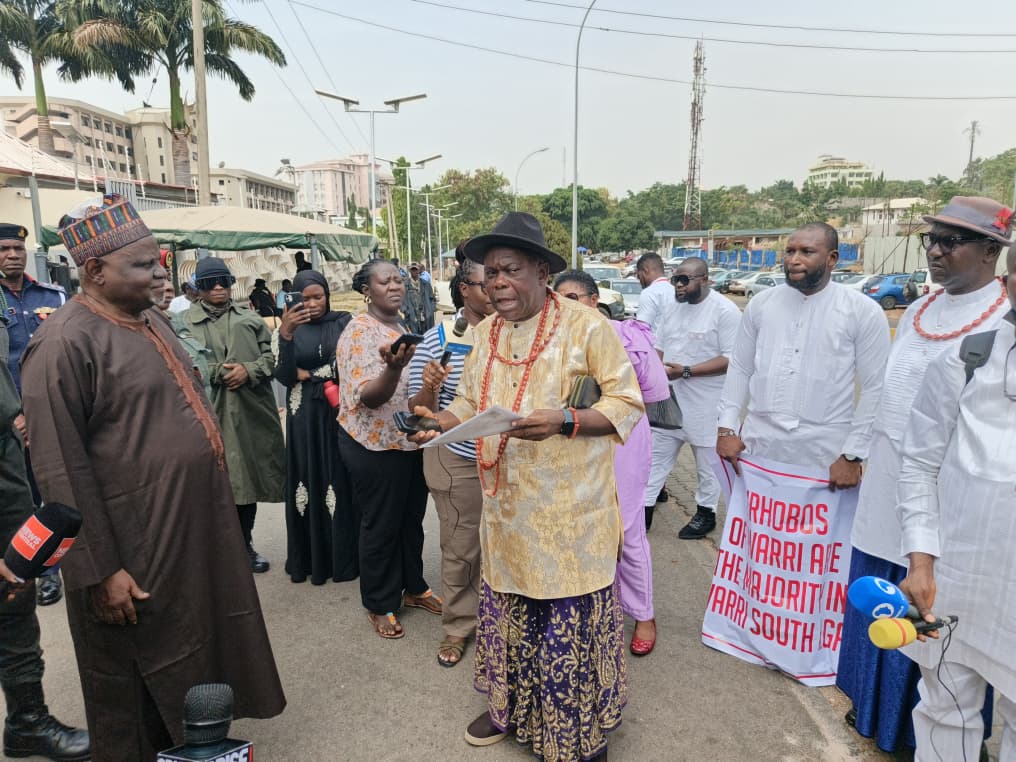 Ward Delineation: Urhobos protest in Abuja, as INEC seeks NSA’s intervention