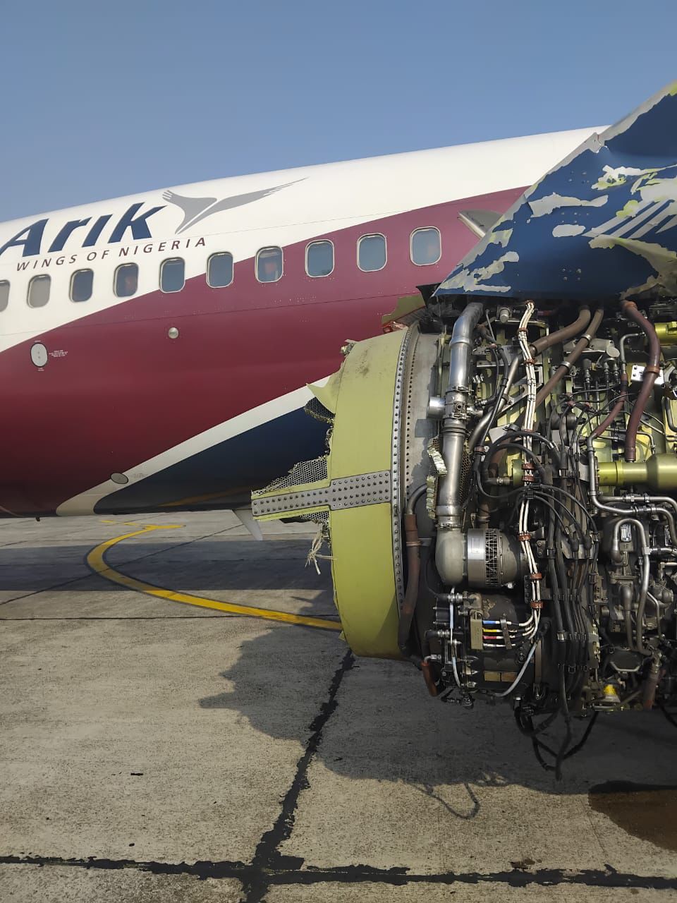 Photos: NSIB probes Arik Air Boeing 737 engine incident