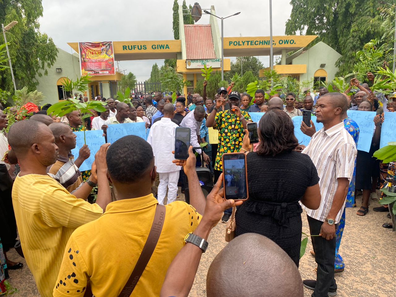 Ondo Poly, RUGIPO workers protest over non-implementation of new minimum wage