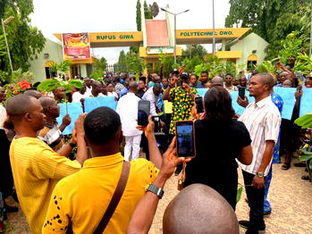 Ondo Poly, RUGIPO workers protest over non-implementation of new minimum wage
