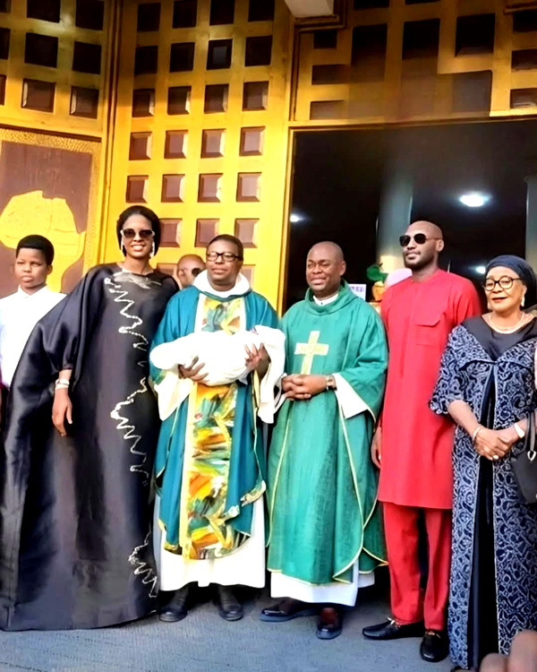 VIDEO: 2Baba, Natasha dedicate first child in church ceremony