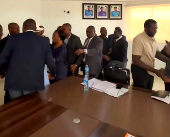 Sowore confronts Umahi at Force HQ over debt claim