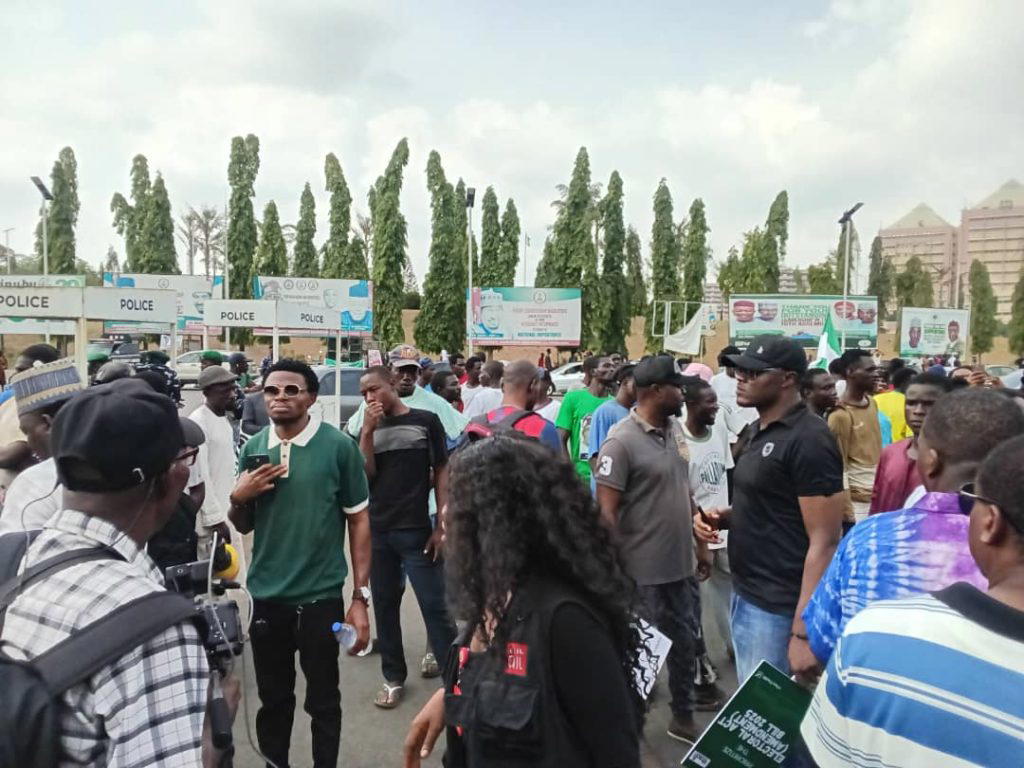 Protesters besiege NASS over electronic result transmission