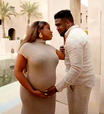 ‘She’s here’ – Veekee James, husband welcome baby girl